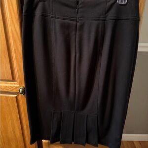 Black skirt long under knee